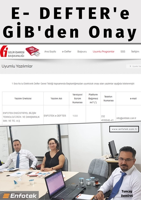 E-DEFTER’E GİB’DEN ONAY