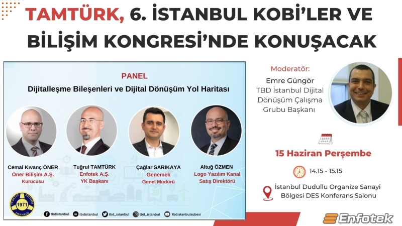 TAMTÜRK, 6. İSTANBUL KOBİ’LER VE  BİLİŞİM KONGRESİ’NDE KONUŞACAK